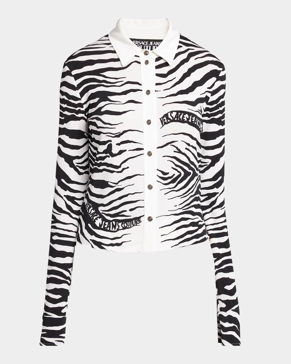Long-Sleeve Zebra Top
